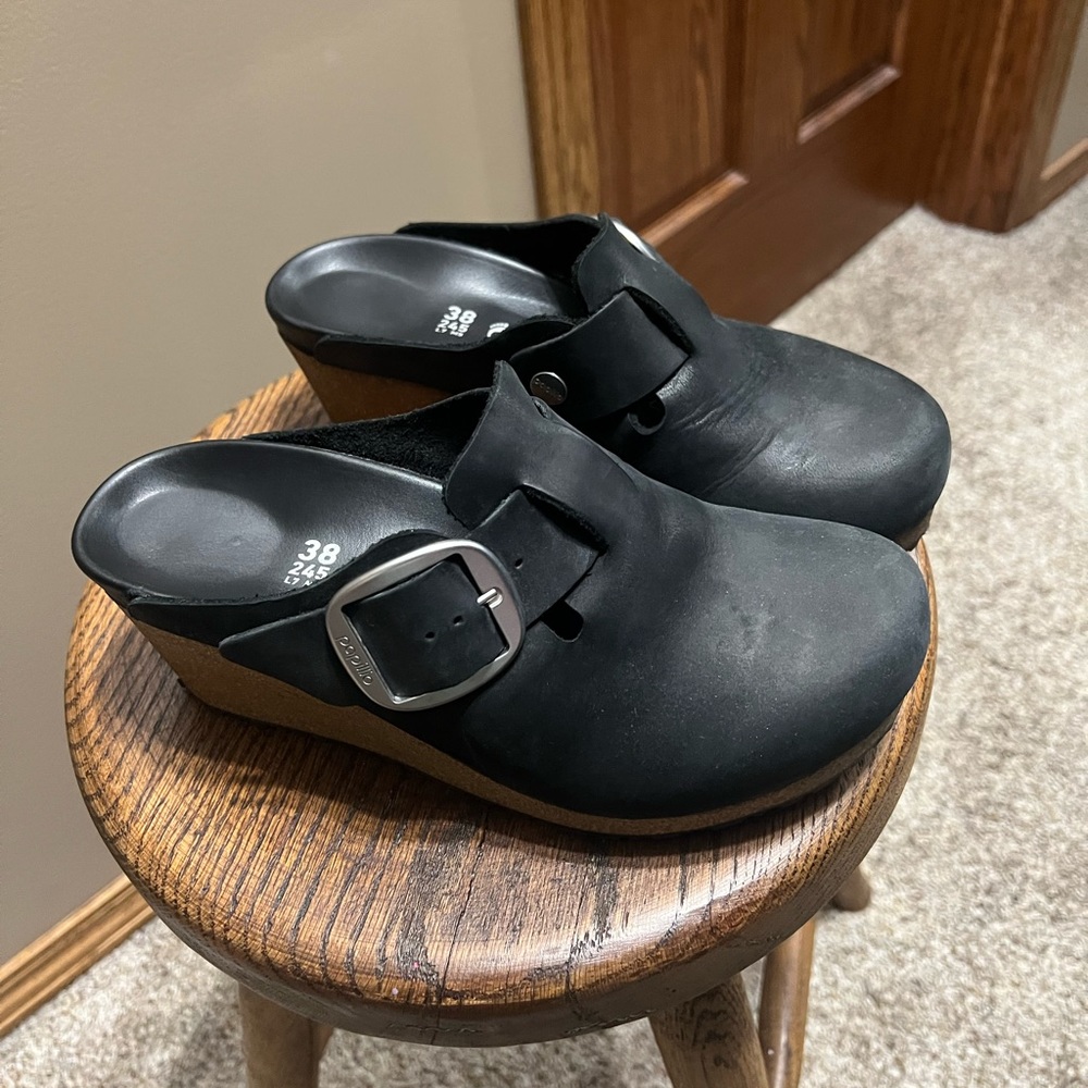 Birkenstock Papillio Fanny wedge clog 38 black